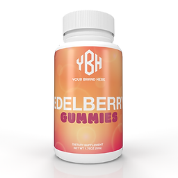 Private label elderberry gummies with custom packaging for your brand.