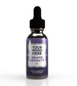 Private label grape immunity oil with custom packaging for your brand.