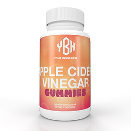 Private label apple cider gummies with custom packaging for your brand.