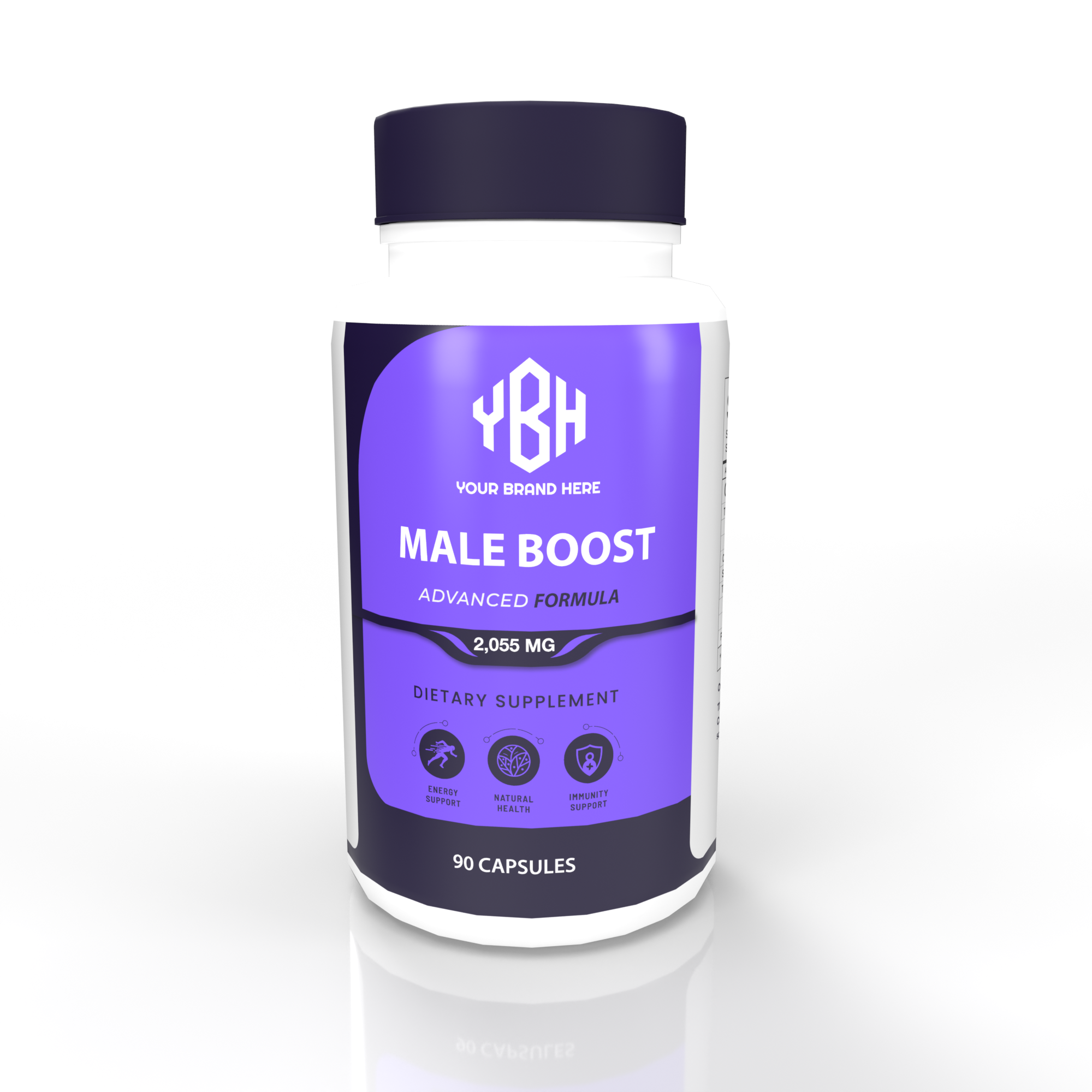 Private label male enhancement supplement capsules with custom packaging for your brand.